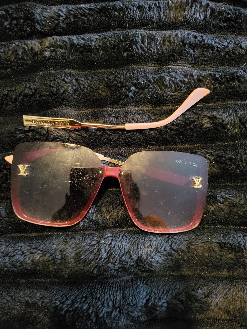 Louis Vuitton Women's Square Sunglasses in Burgundy